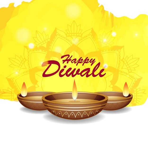 Background with mandala pantern for happy diwali festival