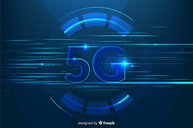 Background with modern 5g technology