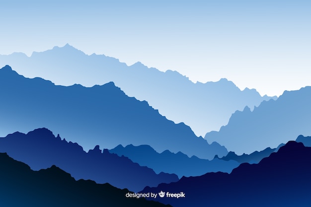 Free vector background with mountains landscape