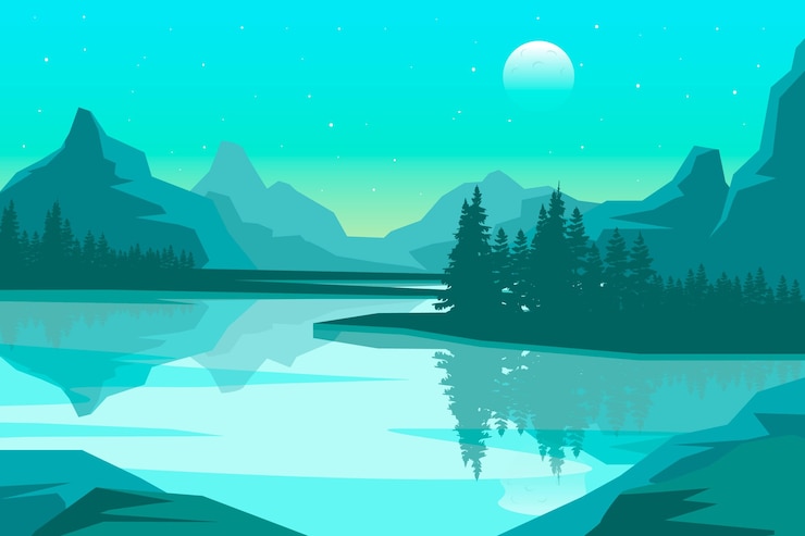 無料Vector 自然景観のコンセプトと背景