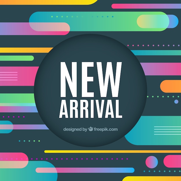 Free vector background with new arrival concept