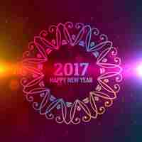 Free vector background with ornamental frame for new year