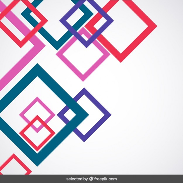 Free vector background with outlined squares