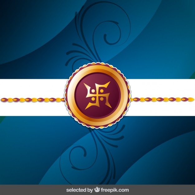 Free vector background with rakhi wristband