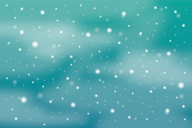 Background with realistic snowfall theme