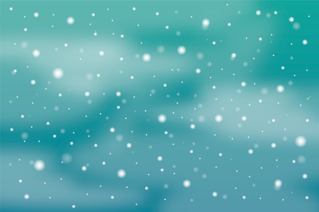 Background with realistic snowfall theme