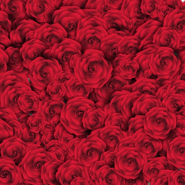 Vettore gratuito sfondo con rose rosse