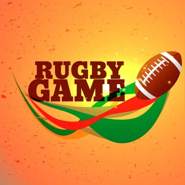 Free vector background with a rugby ball