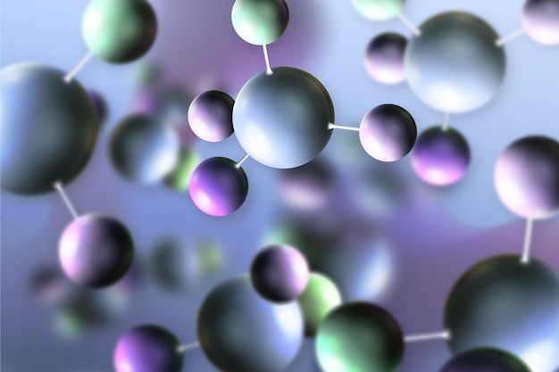 Background with science molecules