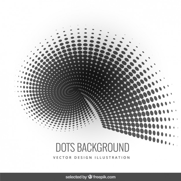 Free vector background with shape made with black dots