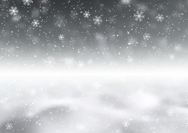 Free vector background with snowflakes