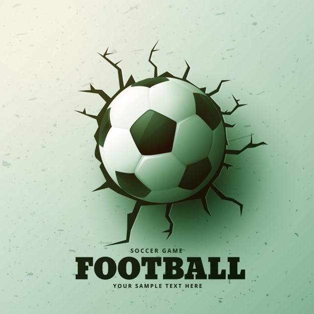 Free vector background with a soccer ball