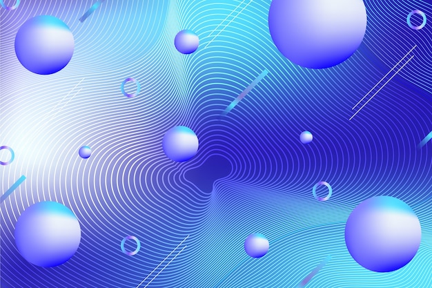 Free vector background with spheres and lines