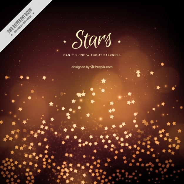 Background with stars and bokeh effect