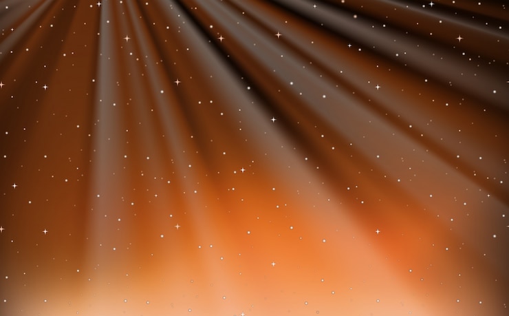 Free Vector background with stars on orange sky