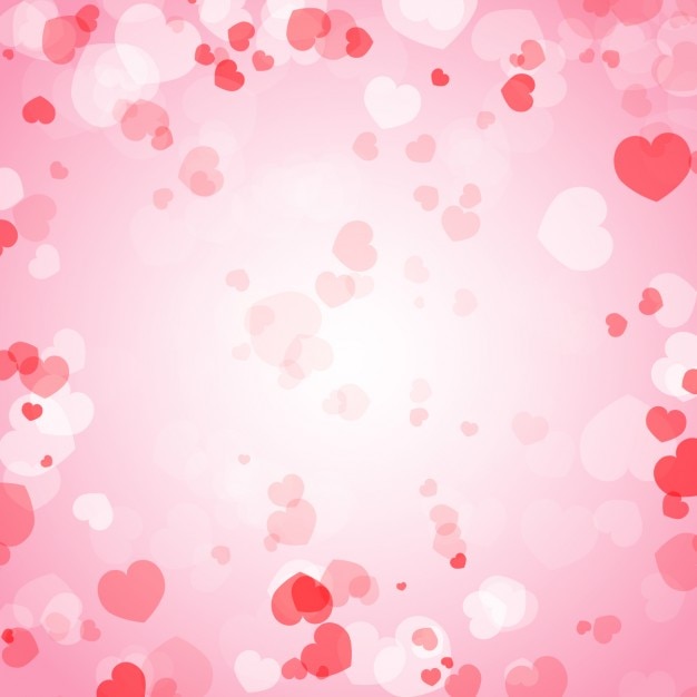 Free vector background with translucent hearts