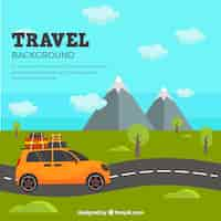 Free vector background with travel design