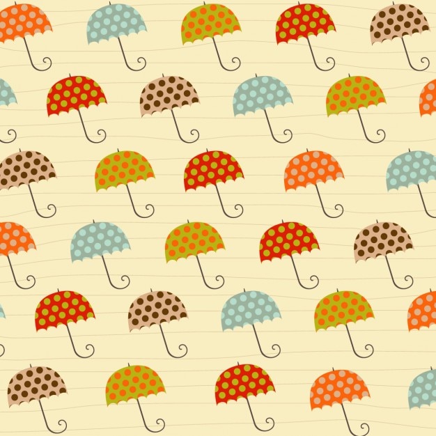 Free Vector background with umbrellas