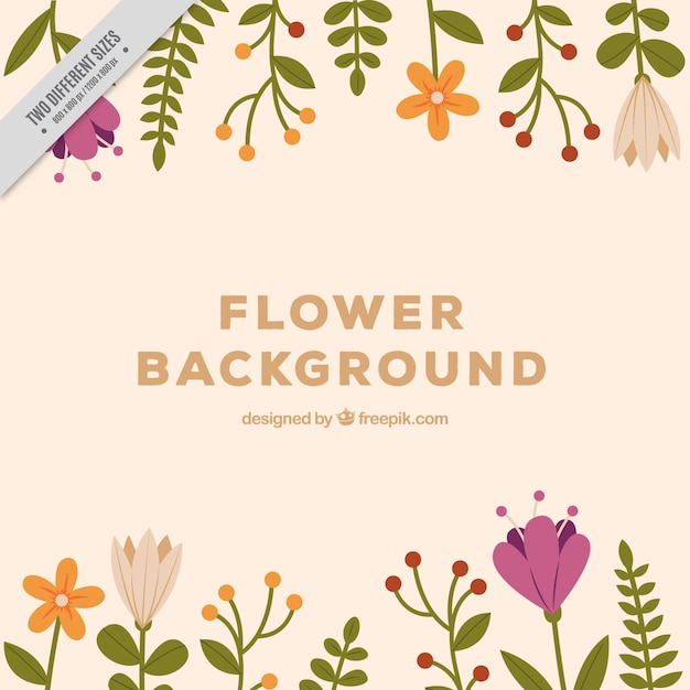 Background with vintage flowers