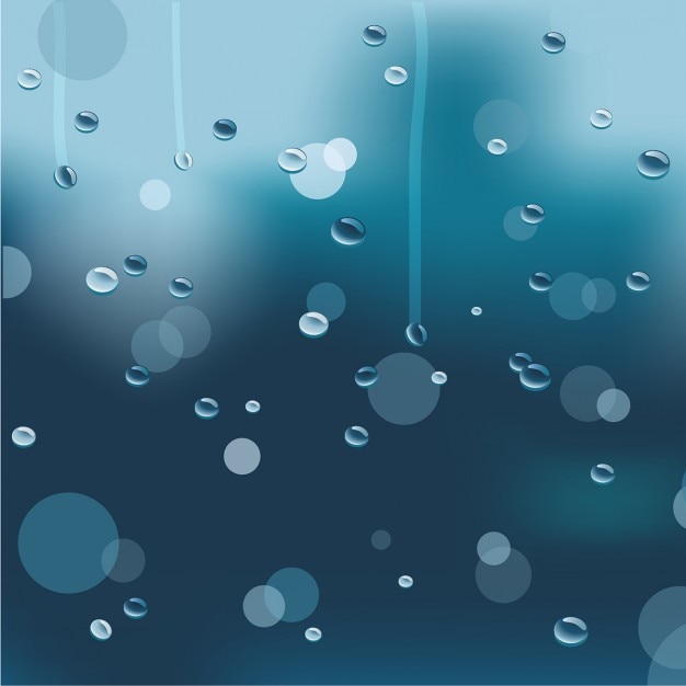 Бесплатное векторное изображение Капельки на стекле фоне