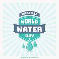 Free vector background with water world day badge