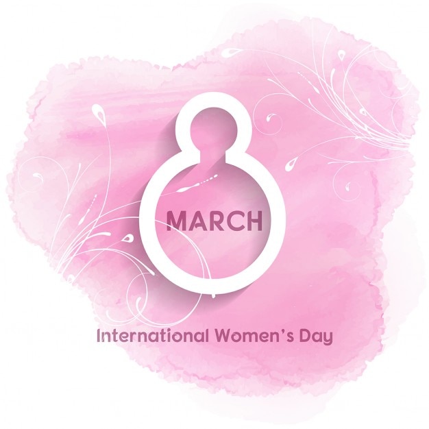 Background with watercolors for the international women's day