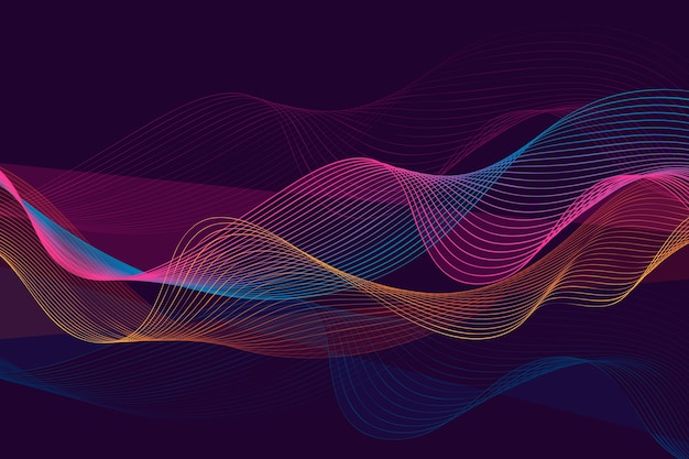 Free vector background with waves