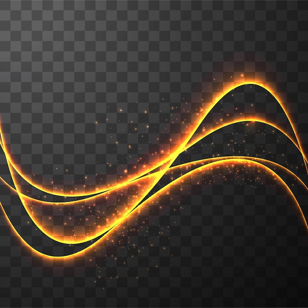 Free vector background with wavy lights