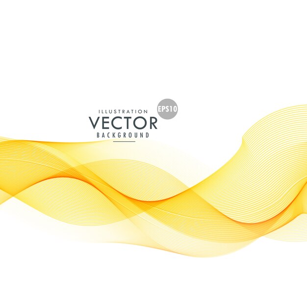 Background with wavy shapes, yellow