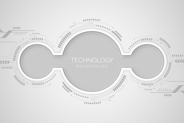 Free vector background with white technology concept