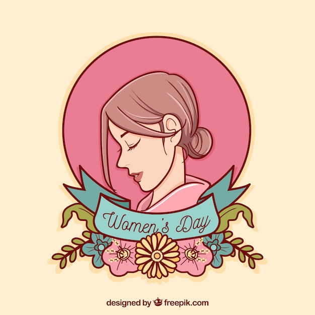 Free vector background for women's day in flat design