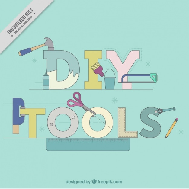 Background word "diy tools"