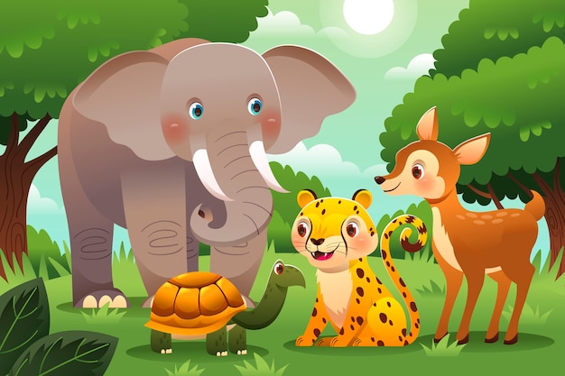 Free vector background for world animal day celebration