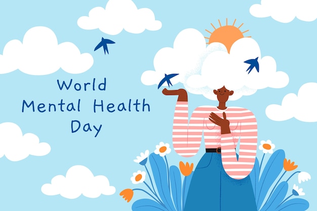 background for world mental health day awareness