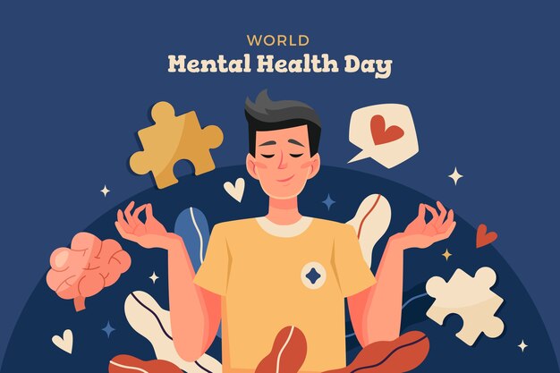 background for world mental health day awareness