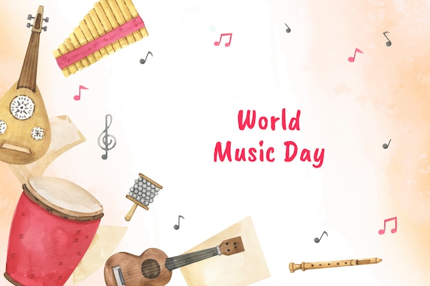 세계 음악의 날 축하 배경