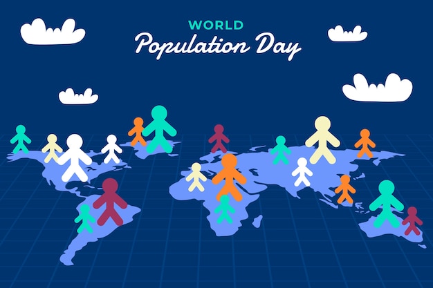 Background for world population day awareness