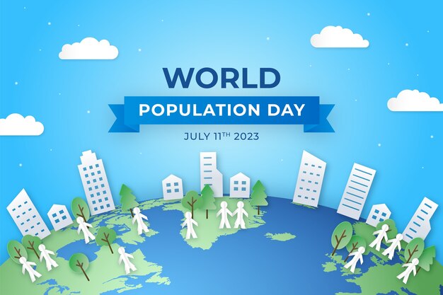 Sfondo per la consapevolezza della giornata mondiale della popolazione