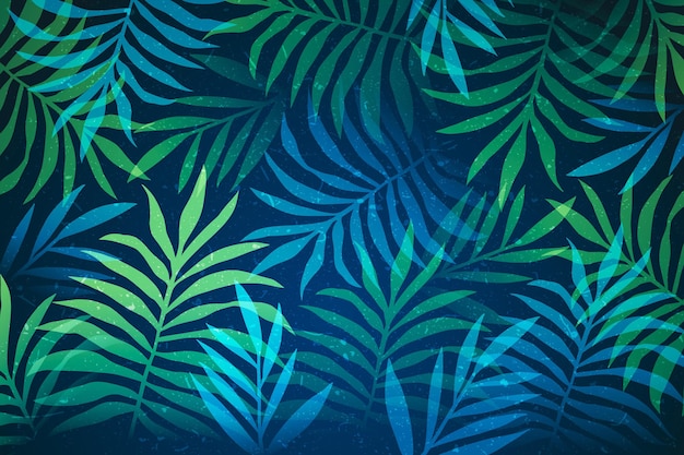 Free vector background for zoom tropical leaves