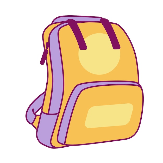 Free vector backpack icon flat illustration