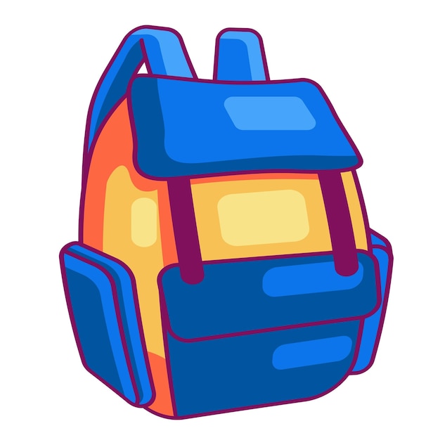 Backpack Icon Flat Illustration