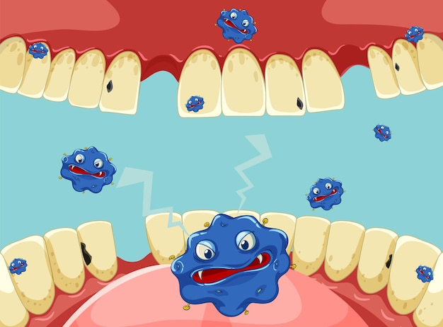 Bacteria inside human mouth