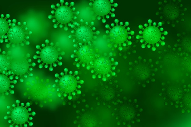 Free vector bacteria or virus infection flu background