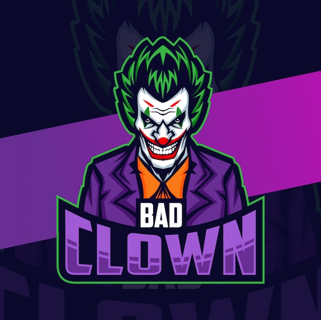 Download Free Clown Esport Mascot Logo Template Premium Vector Use our free logo maker to create a logo and build your brand. Put your logo on business cards, promotional products, or your website for brand visibility.