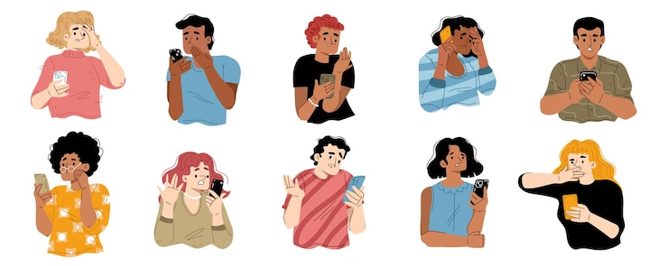 Free Vector bad news concept with people read negative message