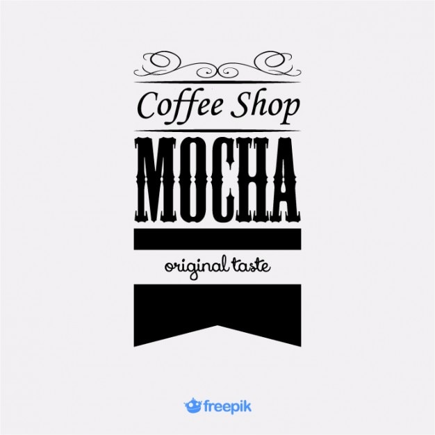Badge coffee shop mocha