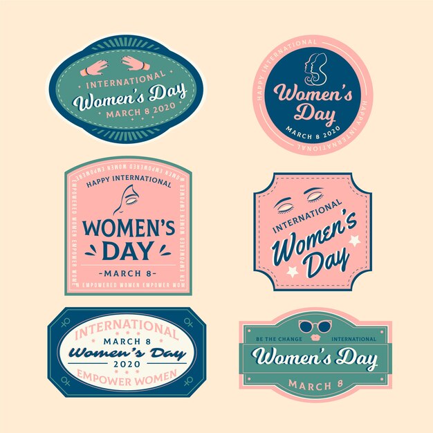 Badge concept for women day