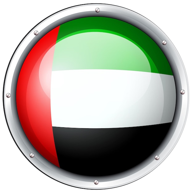 Vettore gratuito design di badge per emirati arabi uniti