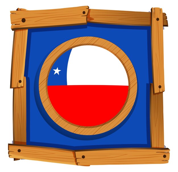 Badge design for Chile flag