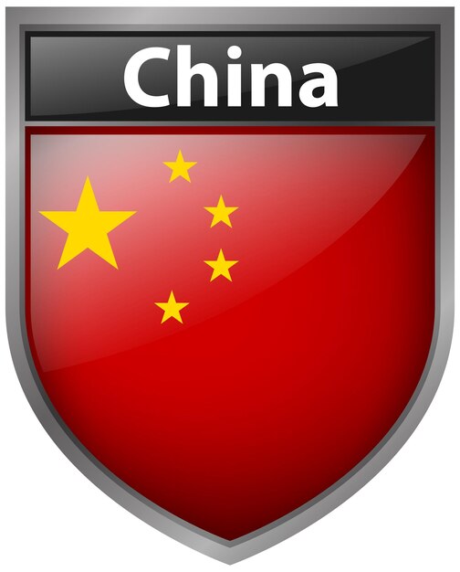 Badge design for flag of China